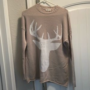 NWOT Show Me Your Mumu Varsity Deer sweater size S